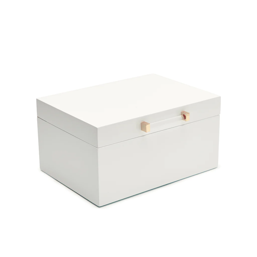 Chloe Small White Jewelry Box