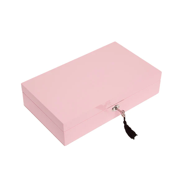 Emma Single Hinged Rose Quartz Jewelry Box