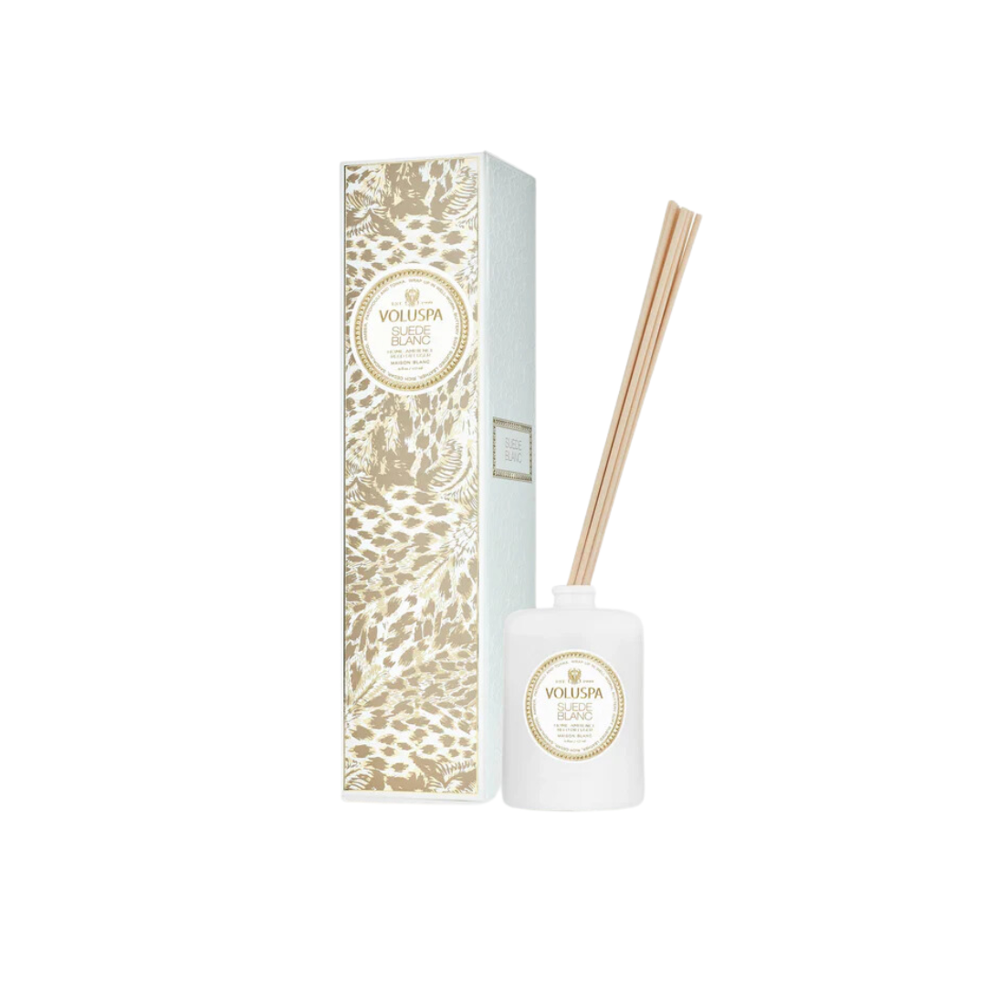 Voluspa Suede Blanc Reed Diffuser