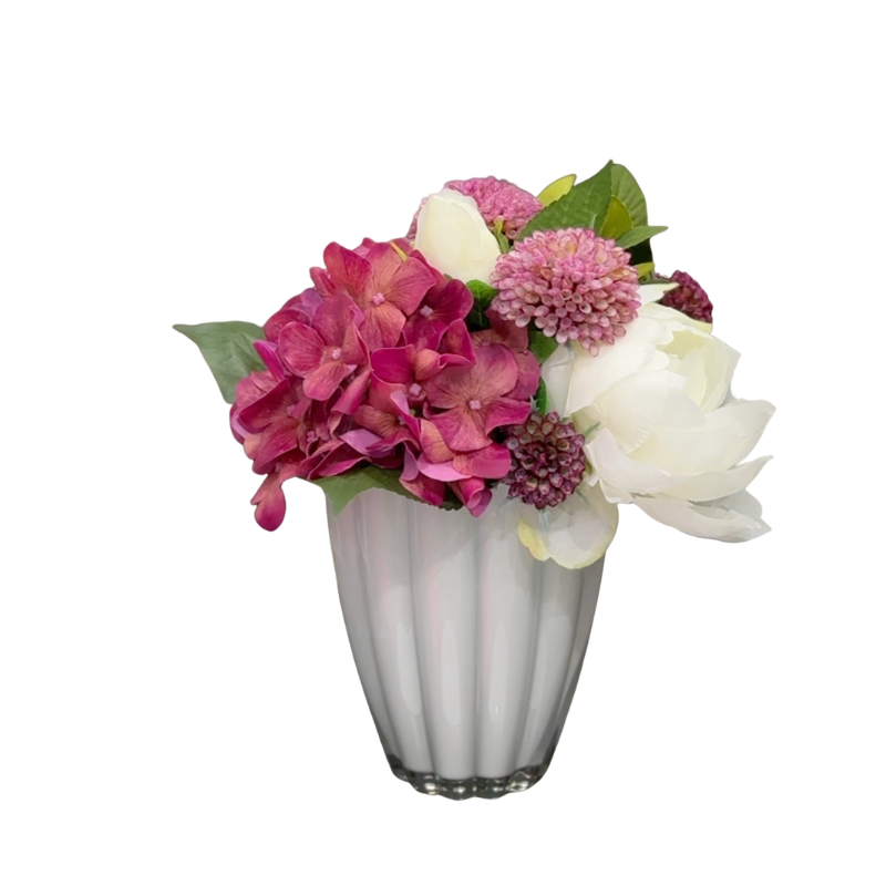 Fluted Vase Floral Arrangement
