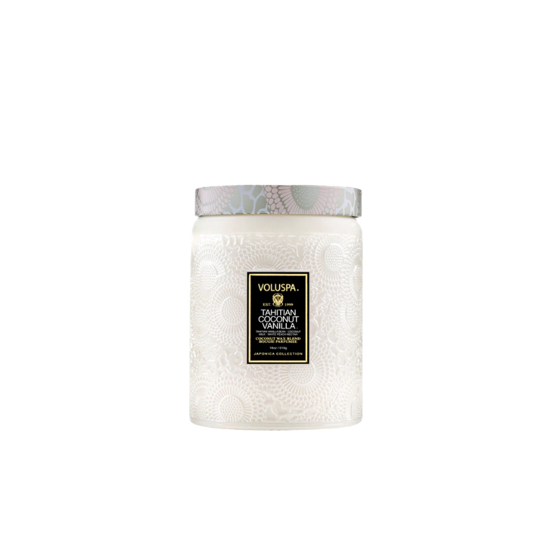 Voluspa Tahitian Coconut Vanilla Large Jar Candle