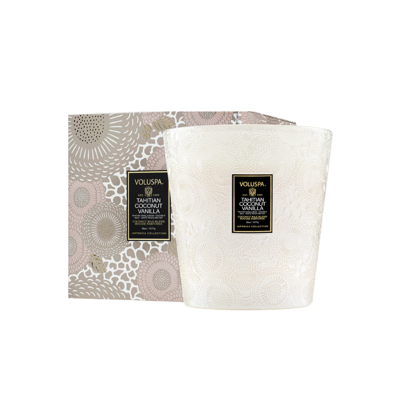 Voluspa Tahitian Coconut Vanilla Hearth 3-Wick Candle