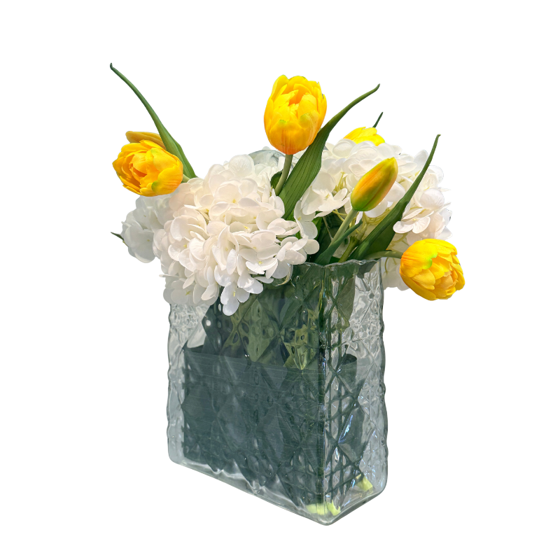 Yellow Designer Bag Floral Arrangement