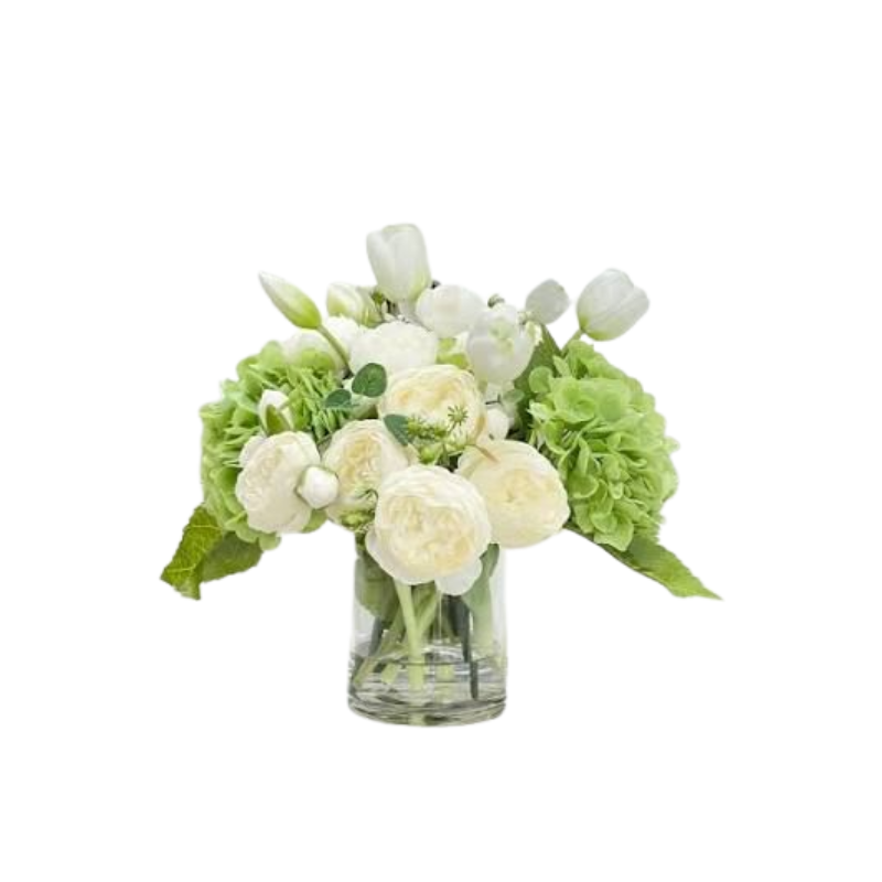Hydrangea & Tulip Floral Arrangement