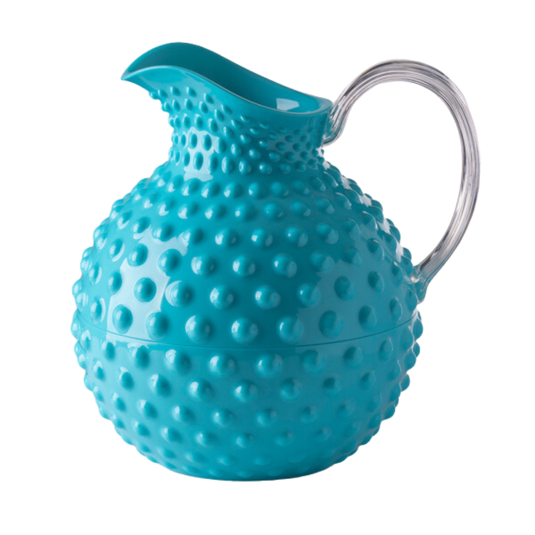 MarioLuca Giusti Acrylic Sister Rosetta Turquoise Pitcher
