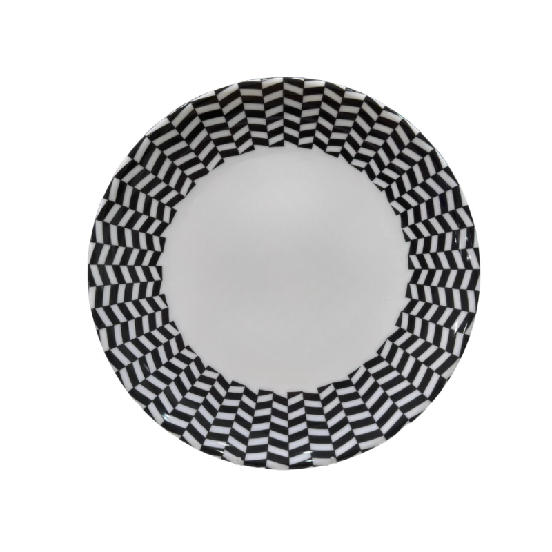 Elizabeth Sutton Chevron Set of 4 Dinner Plates