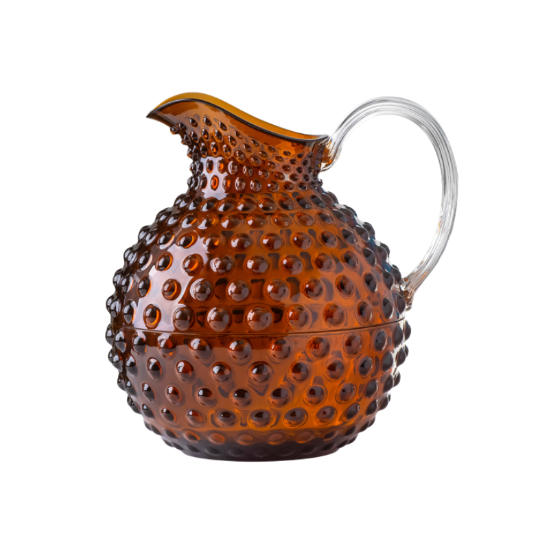 MarioLuca Giusti Acrylic Sister Rosetta Amber Pitcher