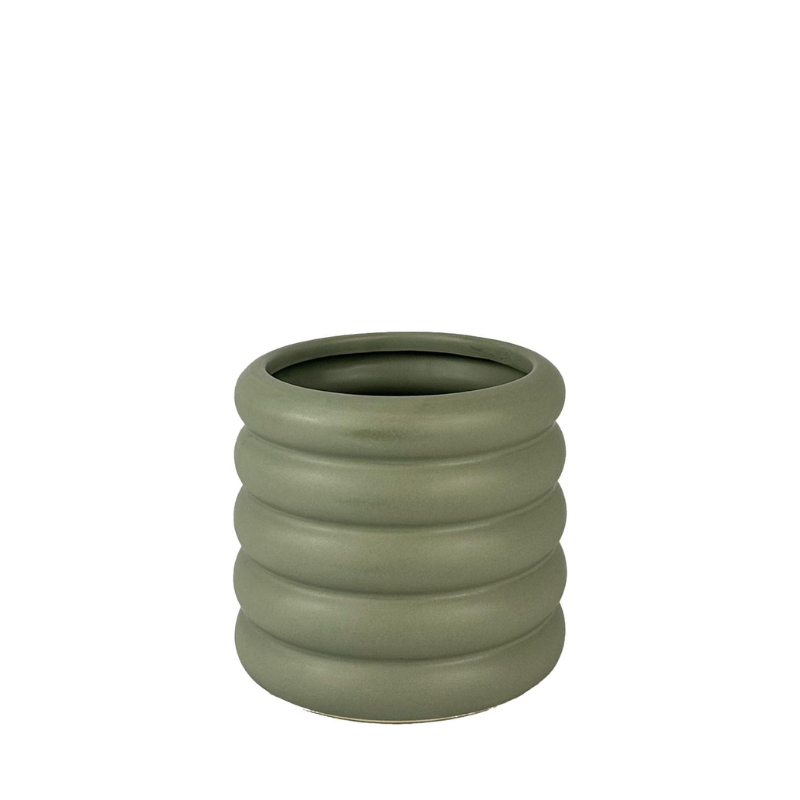 Luna Round Green Pot