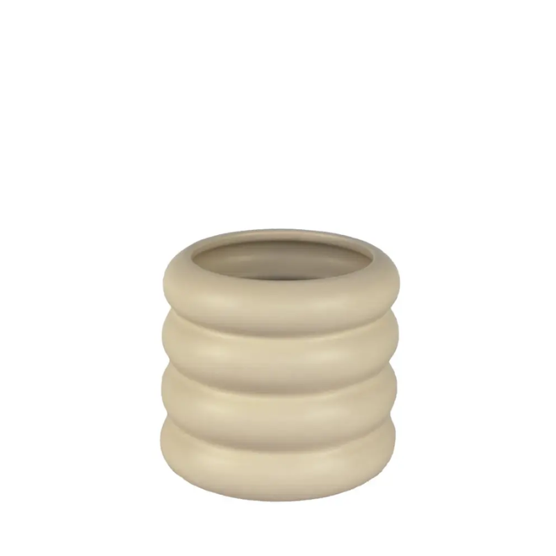 Taupe Wave Pot