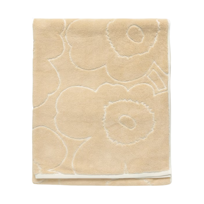Marimekko White Piirto Unikko Bath Towel