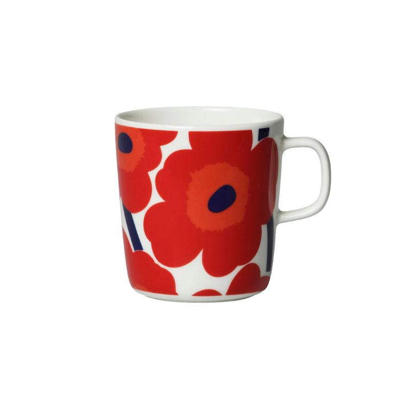 Marimekko Red &amp; White Oiva Unikko Mug