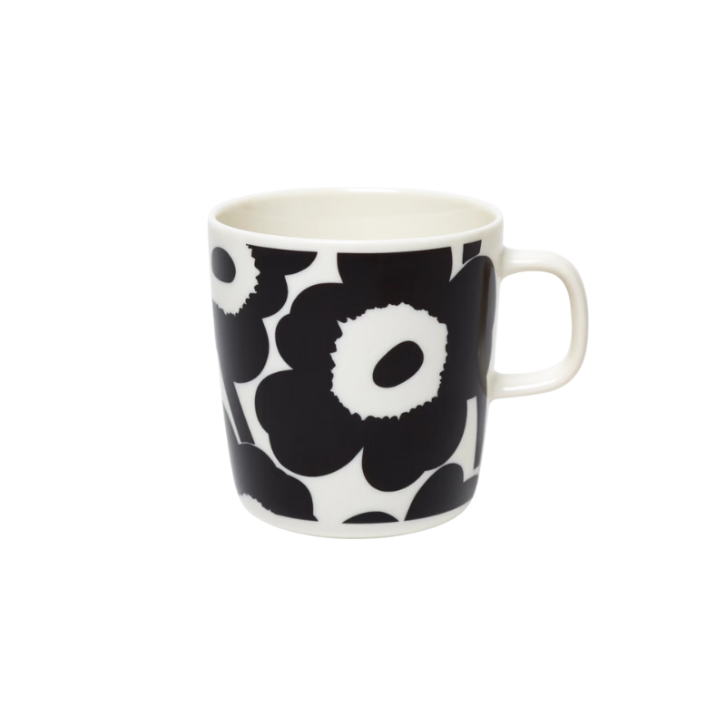 Marimekko Black &amp; White Oiva Unikko Mug
