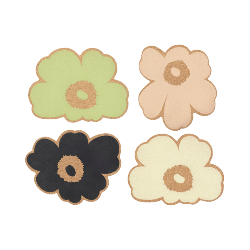 Set of 4 Marimekko Unikko Coasters - Boutique Marie Dumas