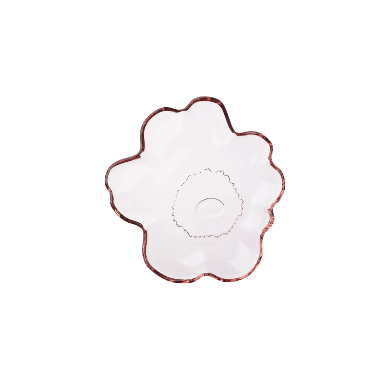 Marimekko Pink Unikko Glass Plate - Boutique Marie Dumas