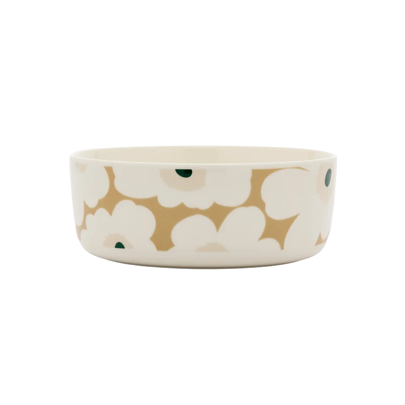 Marimekko Oiva Green &amp; Sand Serving Bowl