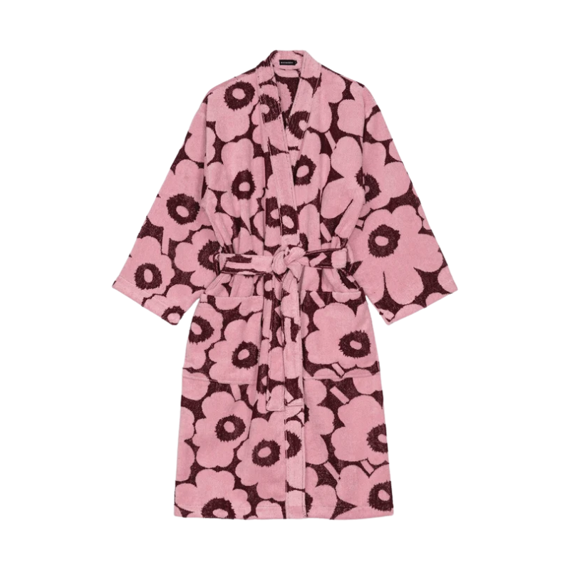 Marimekko Pieni Unikko Plum & Pink Bathrobe