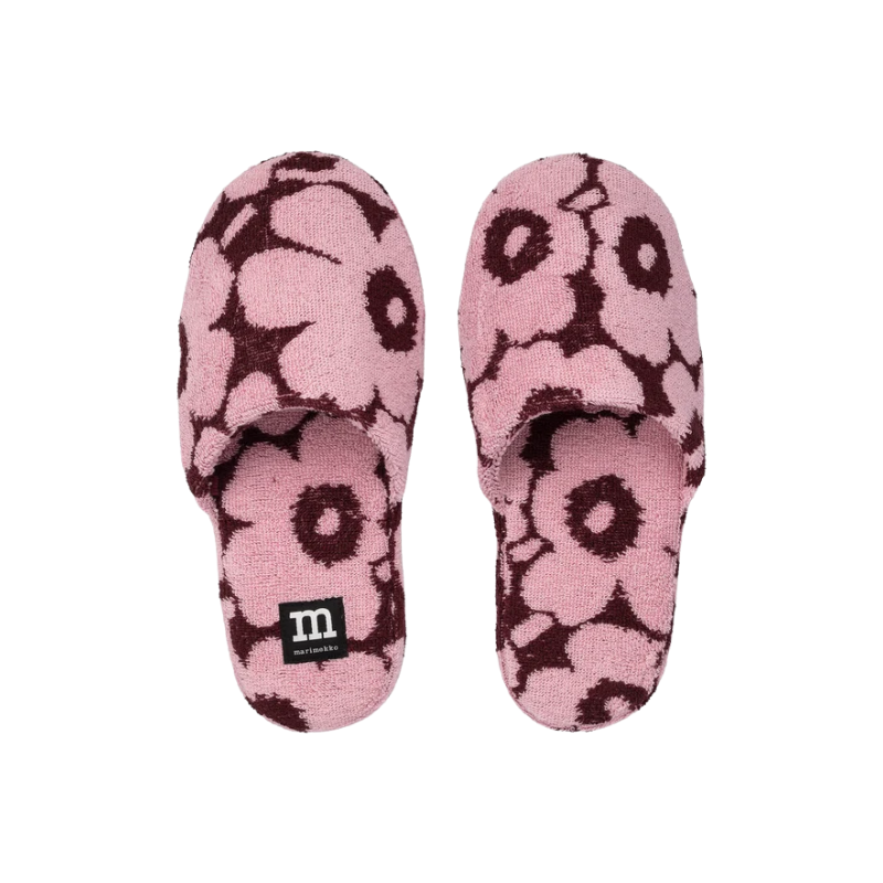 Marimekko Mini Unikko Plum & Pink Slippers