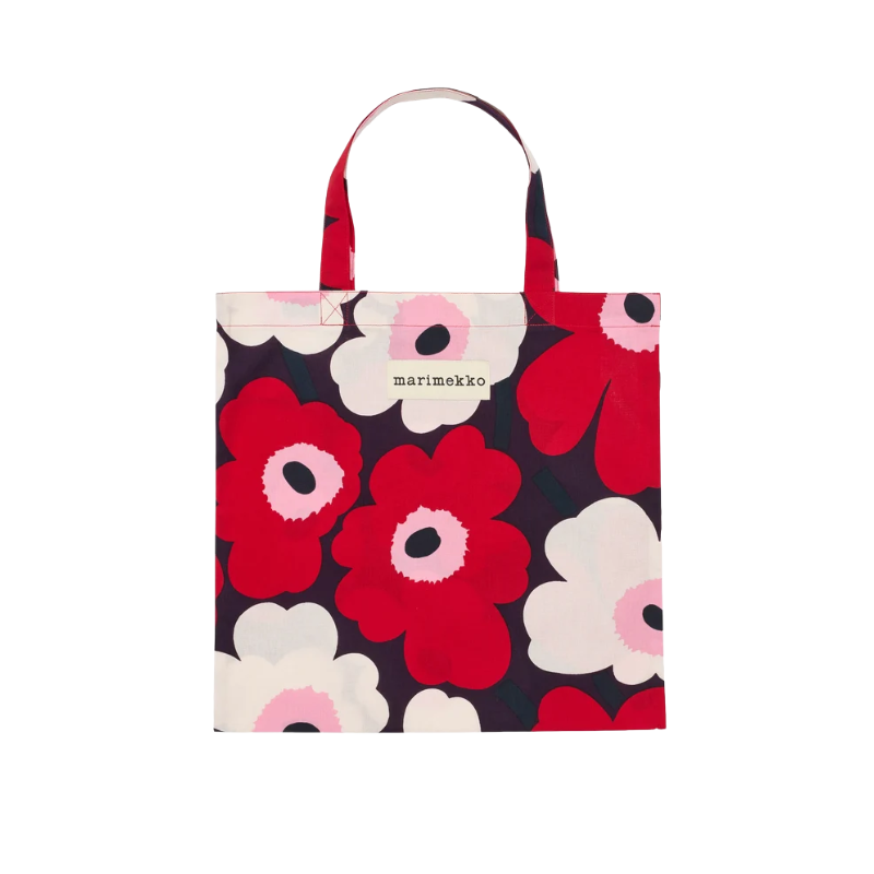 Marimekko Pieni Unikko Plum &amp; Cranberry Large Bag