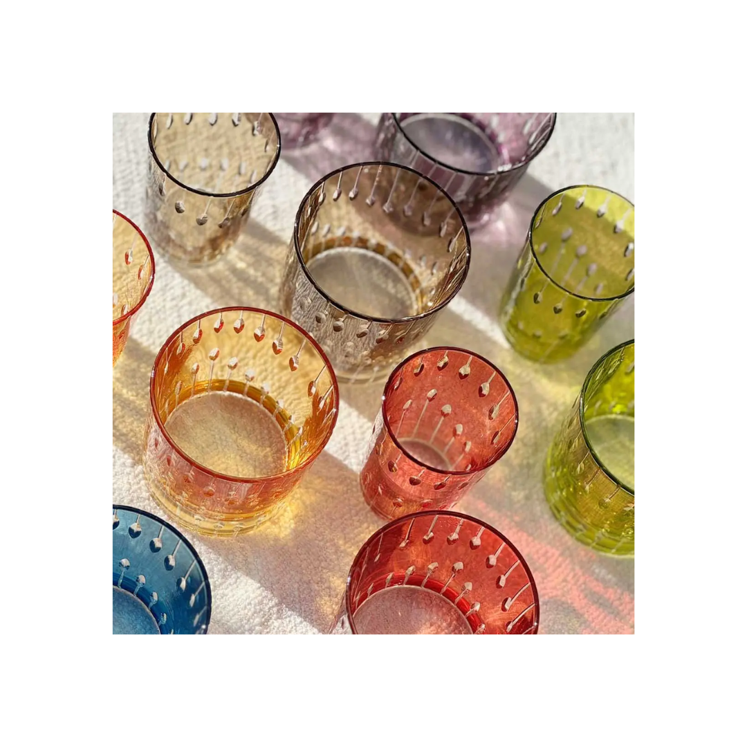 Tea Glasses Crystal Drops S/6