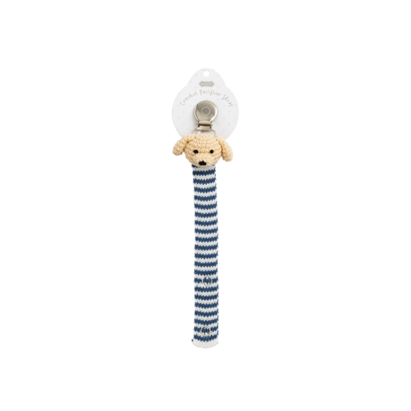 Crochet Dog Pacifier Clip