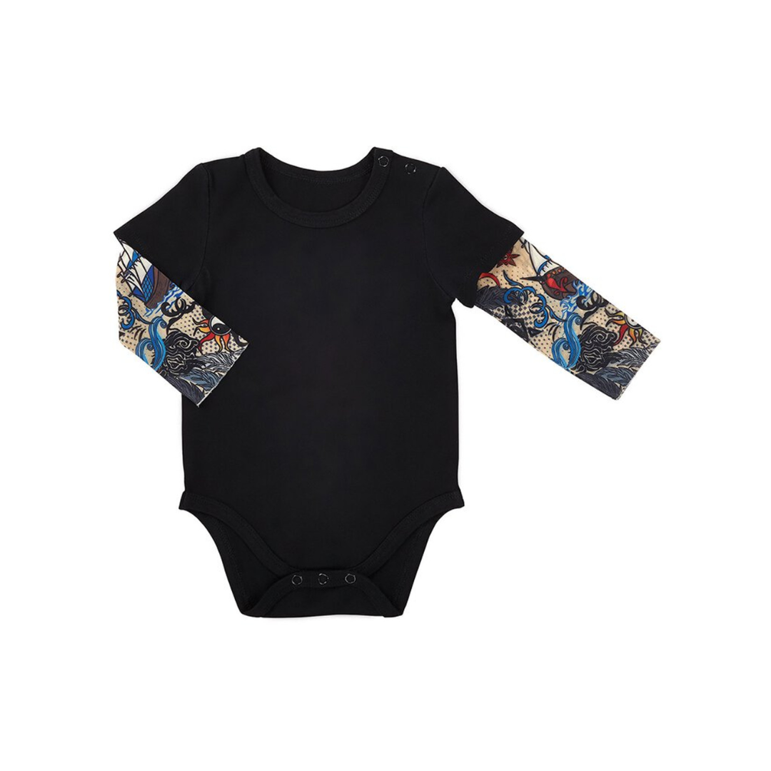 Black Tattoo Baby Snapshirt