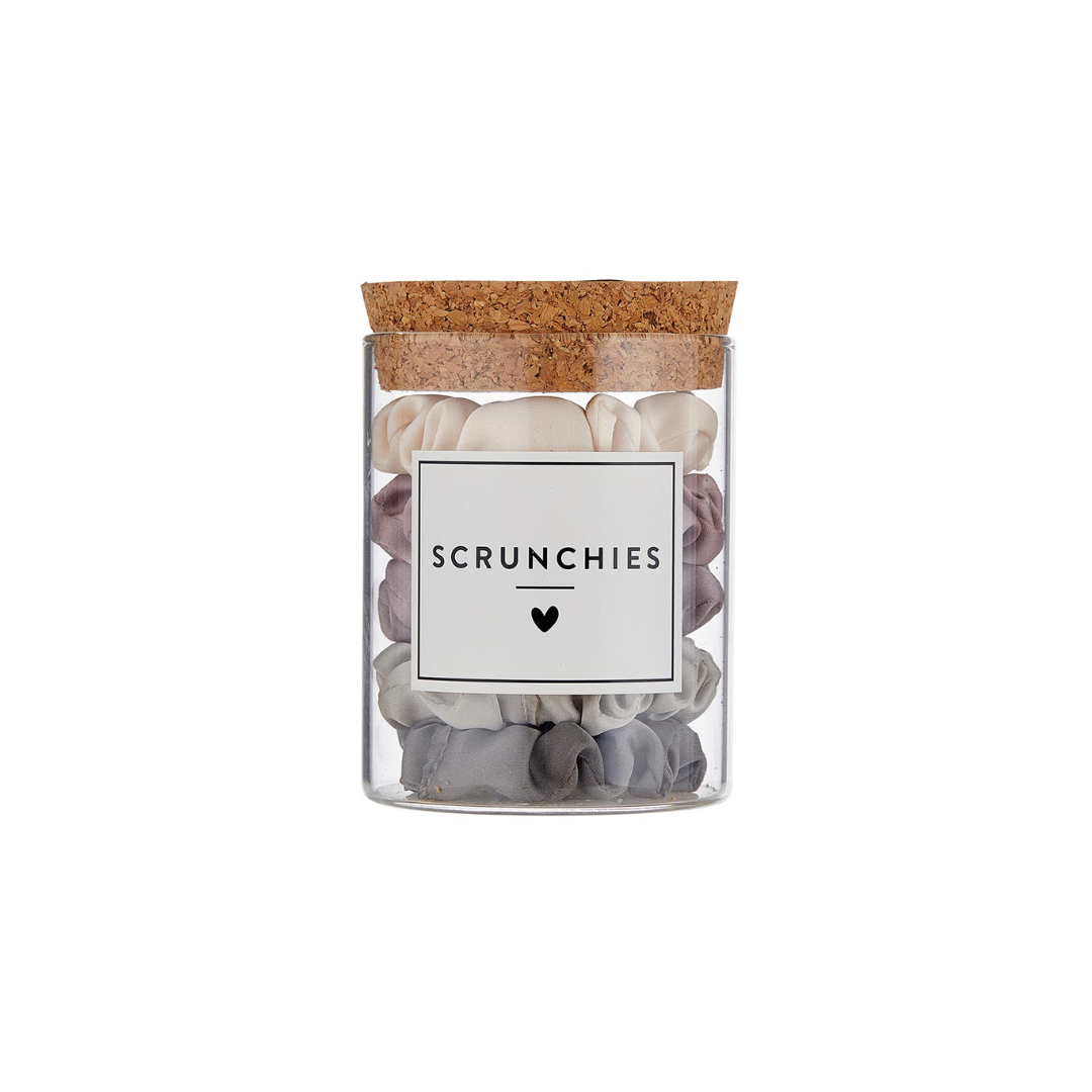 Large Lilac Ash Ombre Satin Scrunchies in Jar