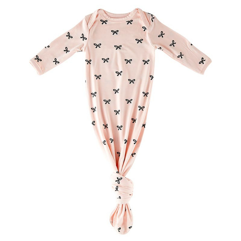 Bows Knotted Gown 0-3 Months