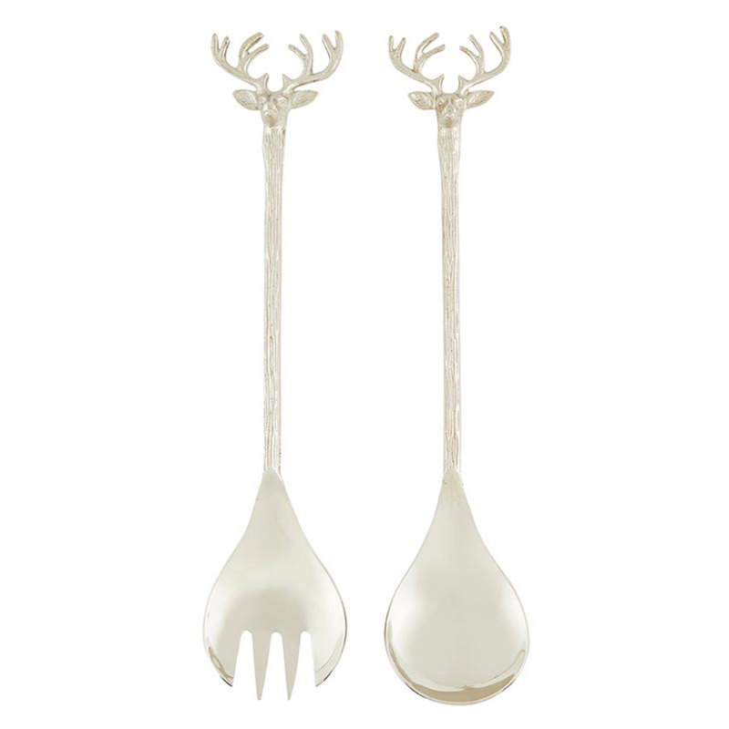 Silver Stag Salad Servers