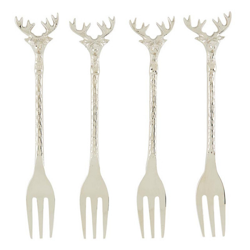 Silver Stag Appetizer Forks
