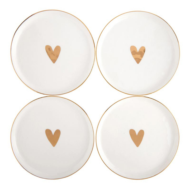 Heart Appetizer Plates