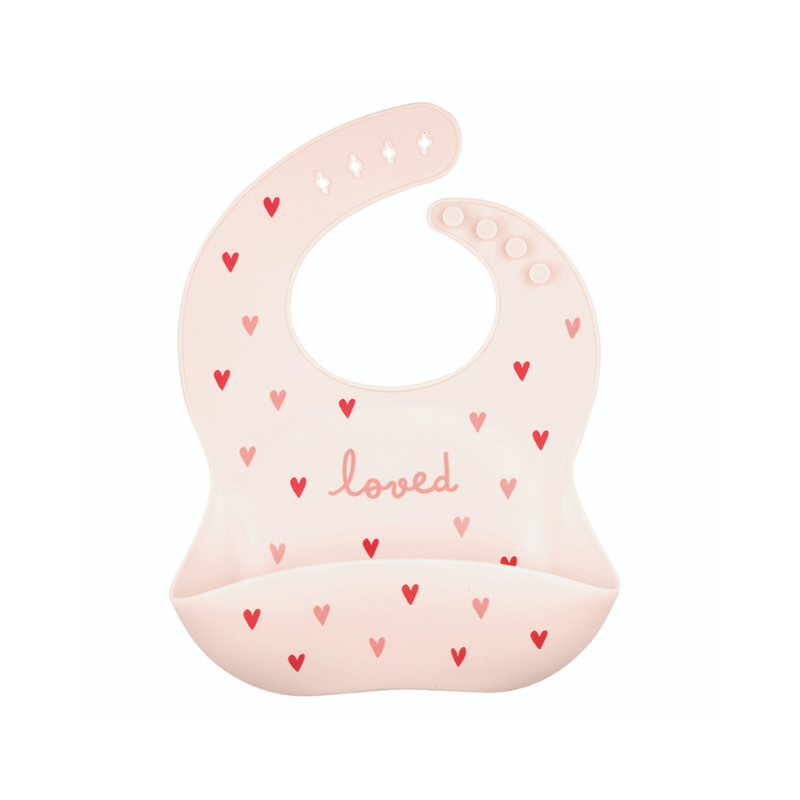 Hearts Silicone Bib