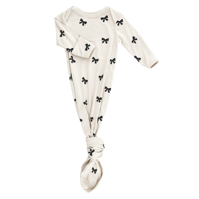Bows Knotted Gown 0-3 Months