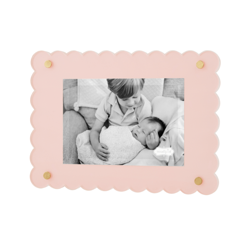 Pink Scalloped Acrylic Frame