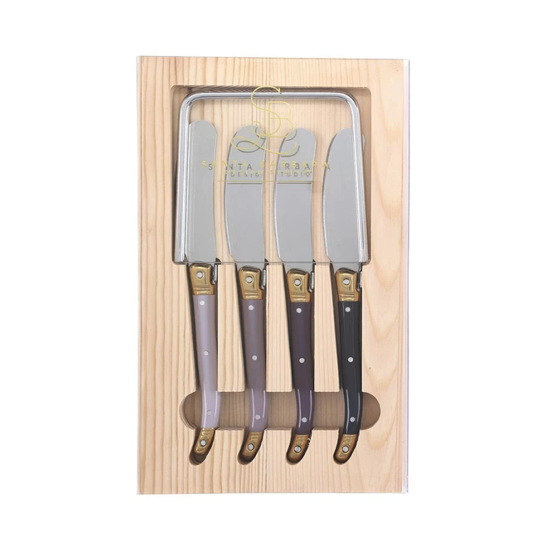 Set of 4 Lilac Cheese Spreaders