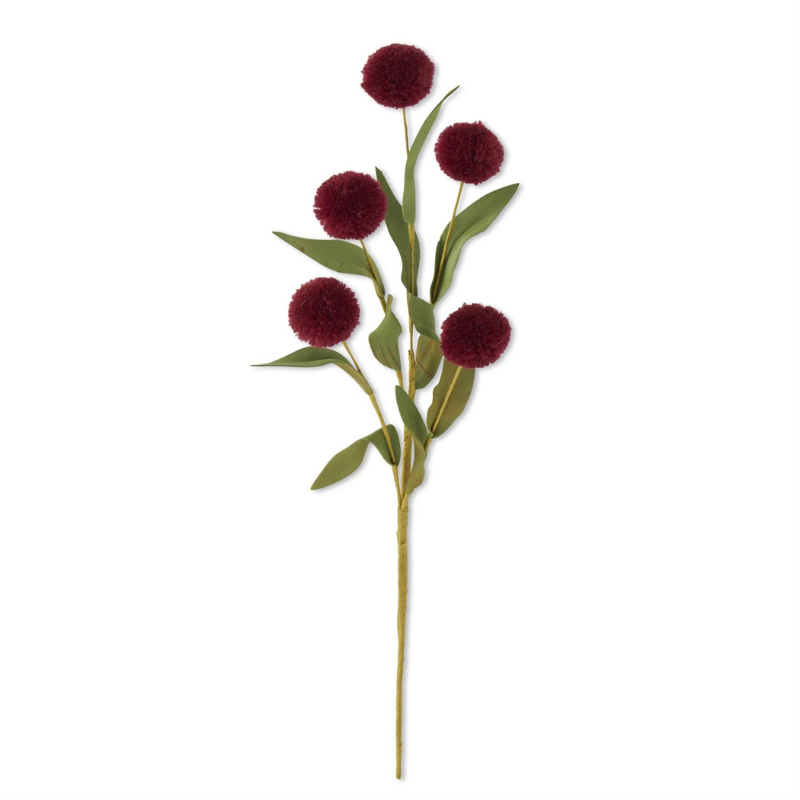 Burgundy Pompom Pick