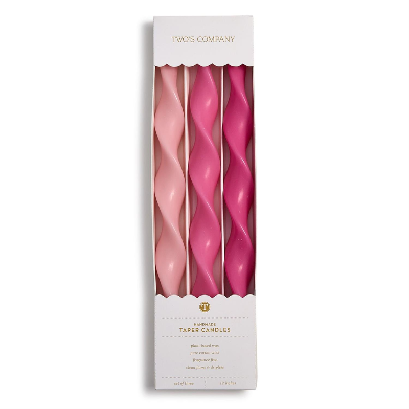 Pink Hue Twist Candles