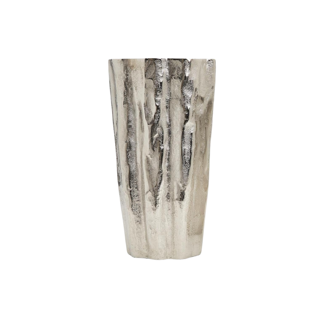 Grand vase en argent organique