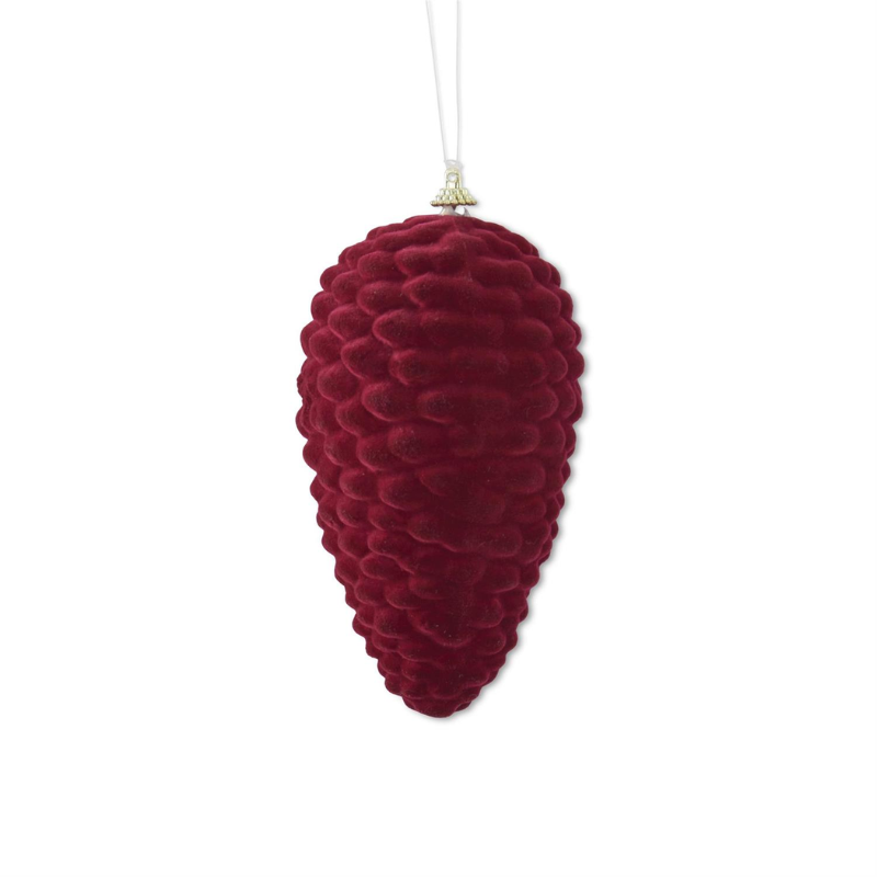 Large Burgundy Pinecone Ornament