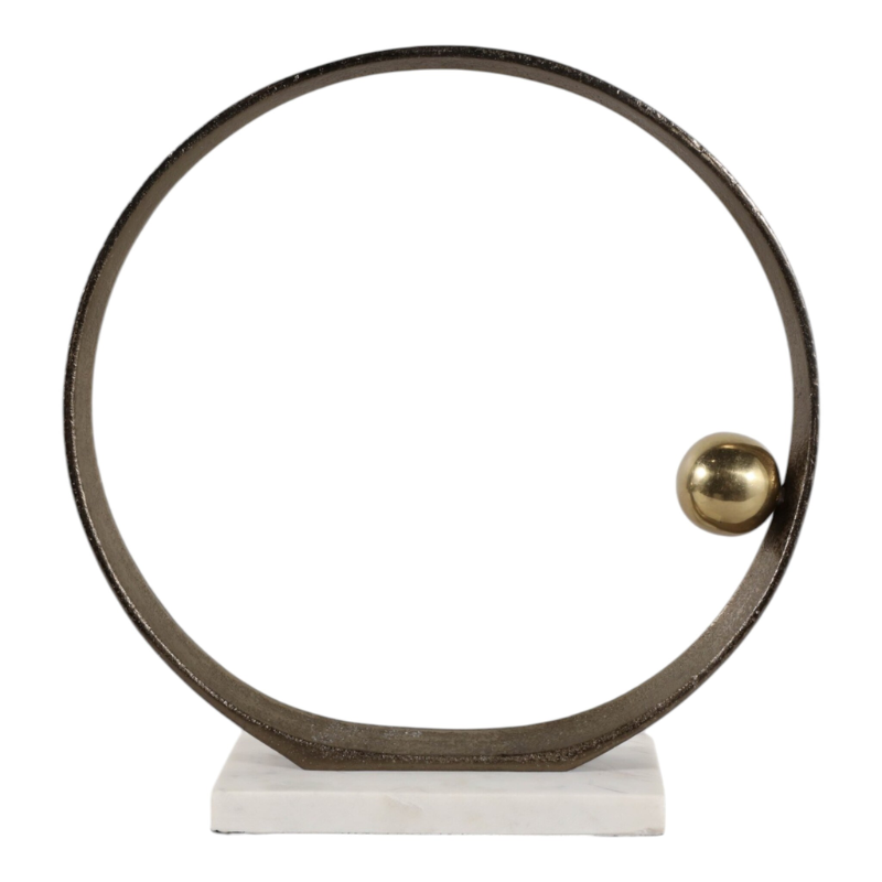 Ring Ball Marble Sculpture