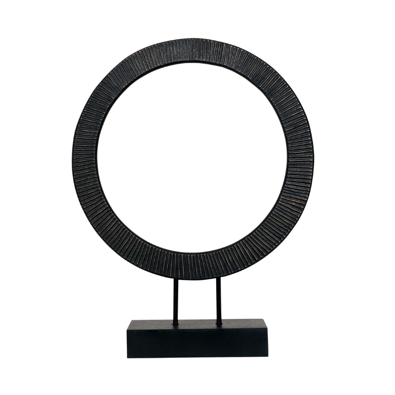 Small Black Volta Ring Sculpture