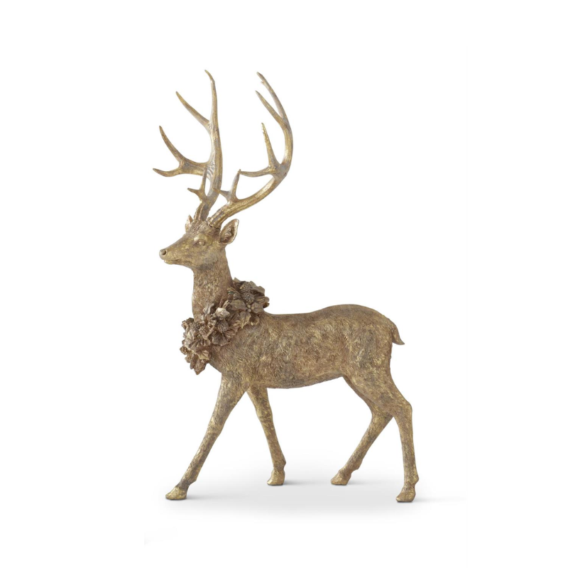 Large Gold Resin Deer