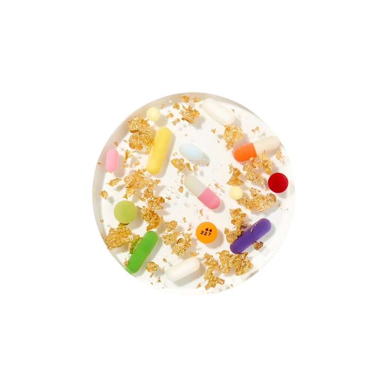 Set of 4 Gold Pills Coasters