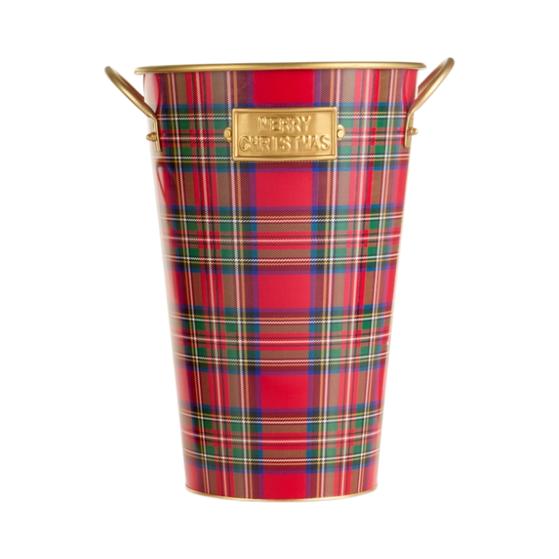 Large Plaid Bucket