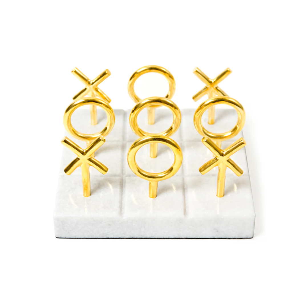 Jonathan Adler Brass Tic Tac Toe Set