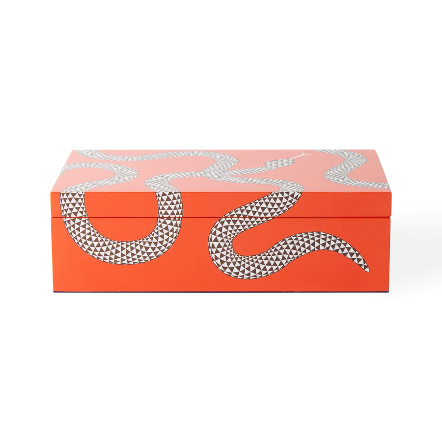Jonathan Adler Boîte Eden orange moyenne