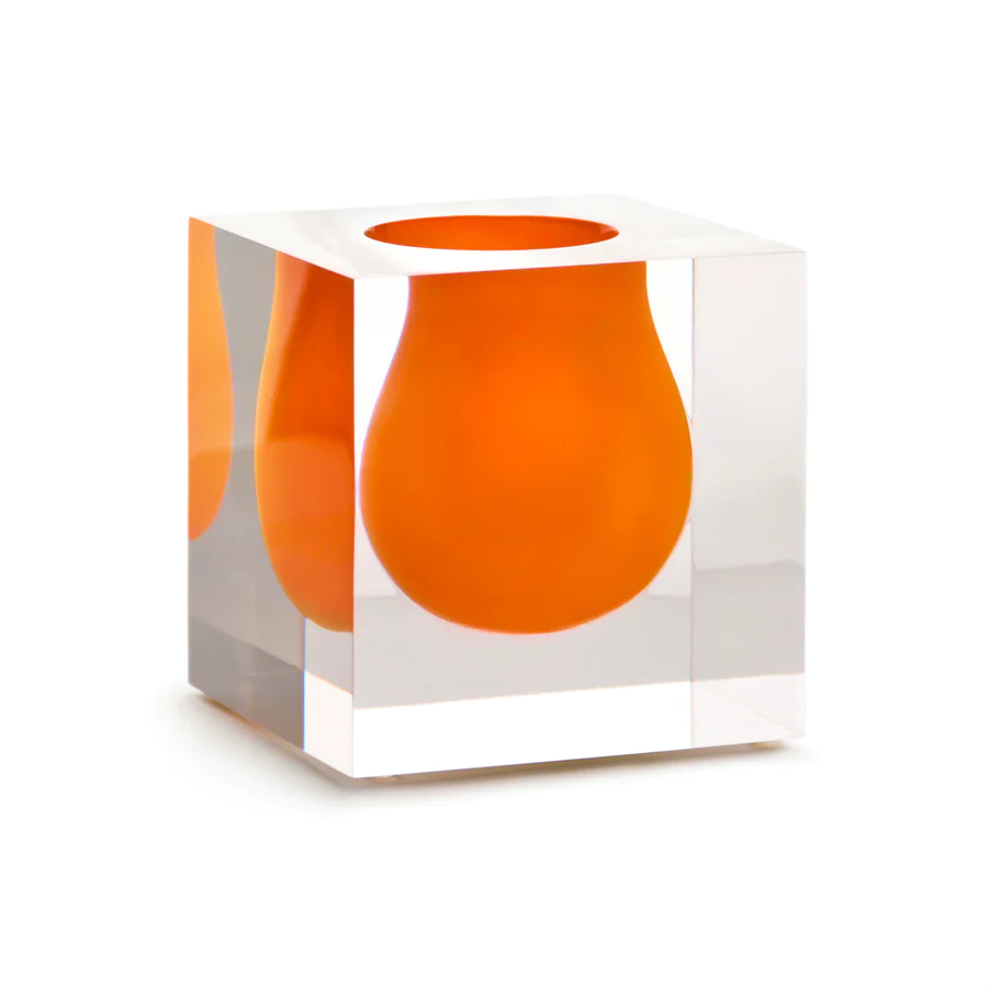 Jonathan Adler Orange Mini Bel Air Scoop Vase - Boutique Marie Dumas
