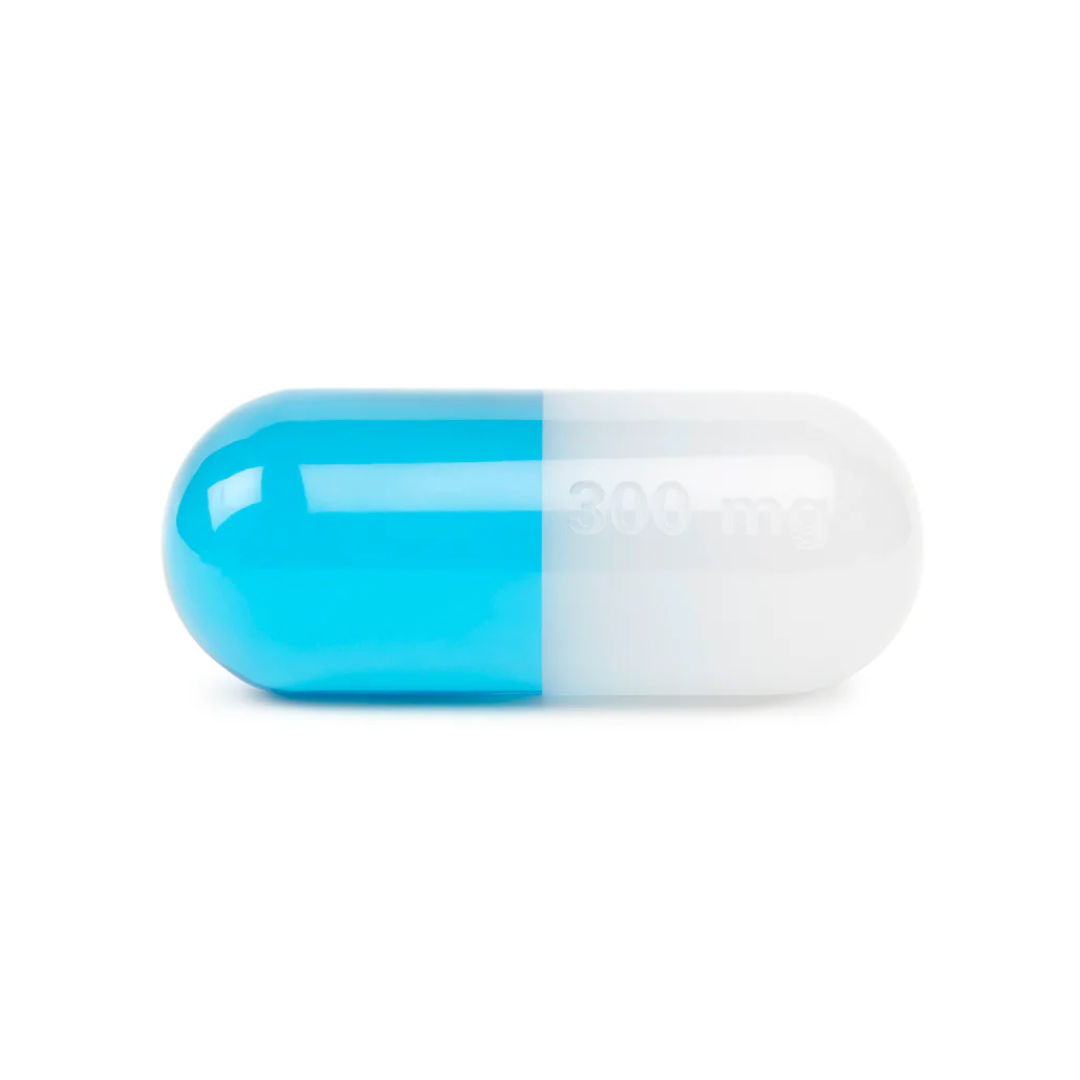Jonathan Adler Medium White &amp; Teal Pill