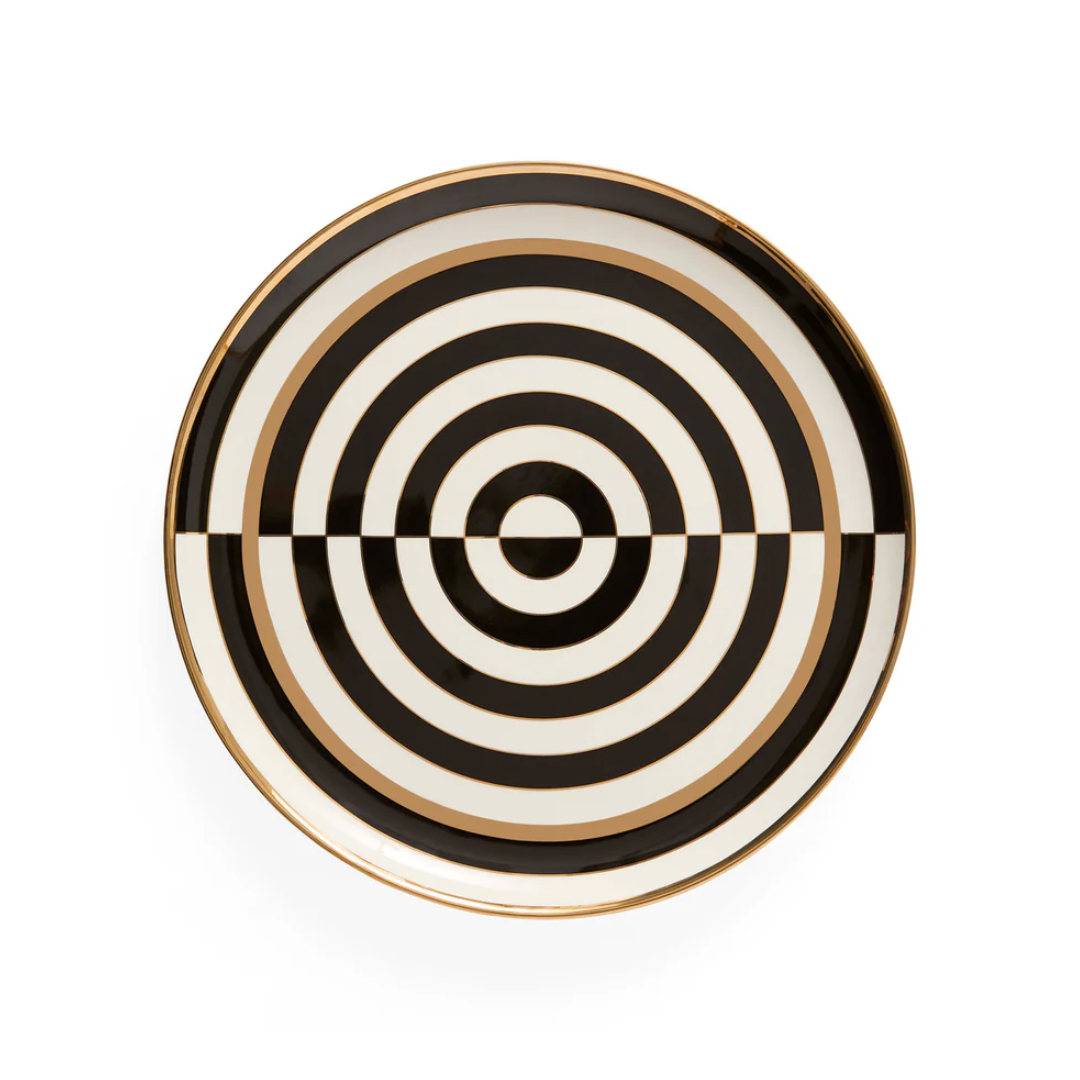 Jonathan Adler Op Art Round Serving Tray
