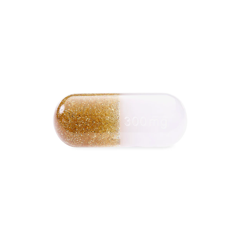 Jonathan Adler Medium Gold Glitter Acrylic Pill