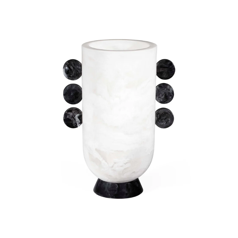 Jonathan Adler Como Black & White Disc Urn